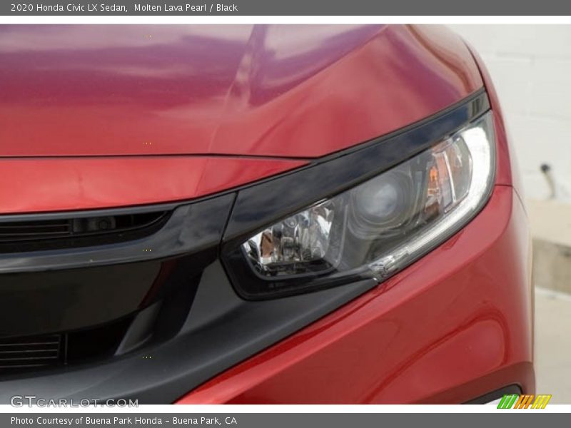 Molten Lava Pearl / Black 2020 Honda Civic LX Sedan