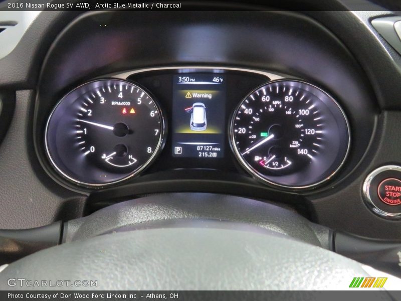 Arctic Blue Metallic / Charcoal 2016 Nissan Rogue SV AWD