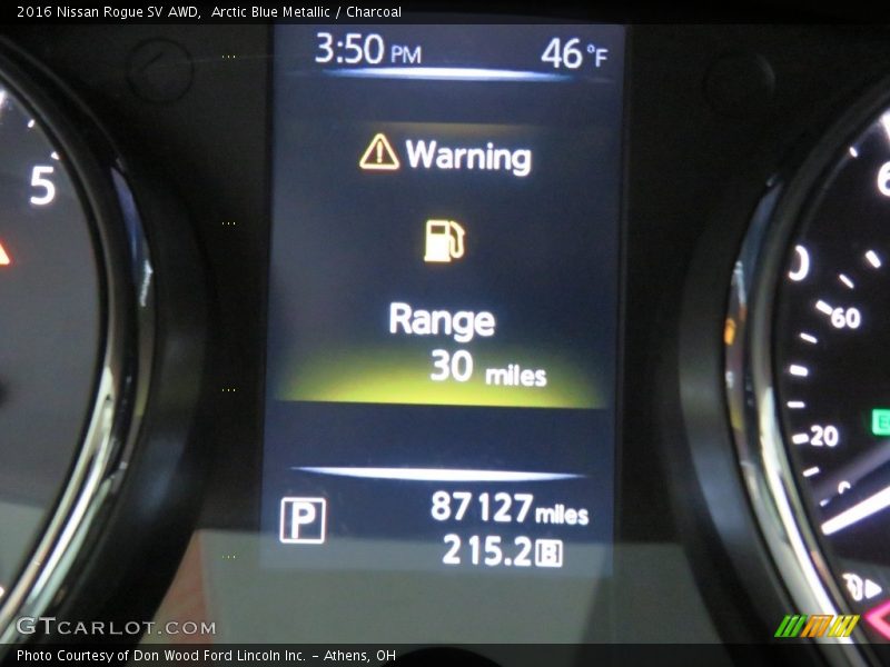 Arctic Blue Metallic / Charcoal 2016 Nissan Rogue SV AWD