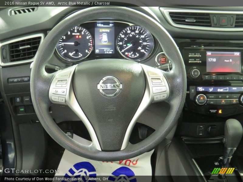Arctic Blue Metallic / Charcoal 2016 Nissan Rogue SV AWD