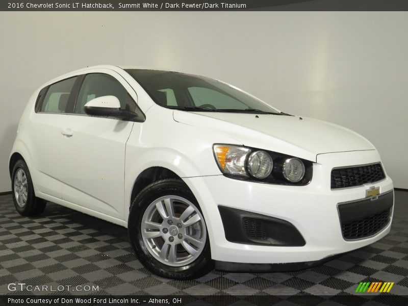Summit White / Dark Pewter/Dark Titanium 2016 Chevrolet Sonic LT Hatchback