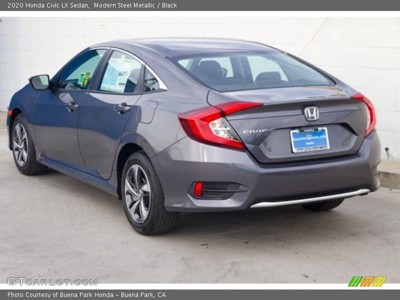 Modern Steel Metallic / Black 2020 Honda Civic LX Sedan