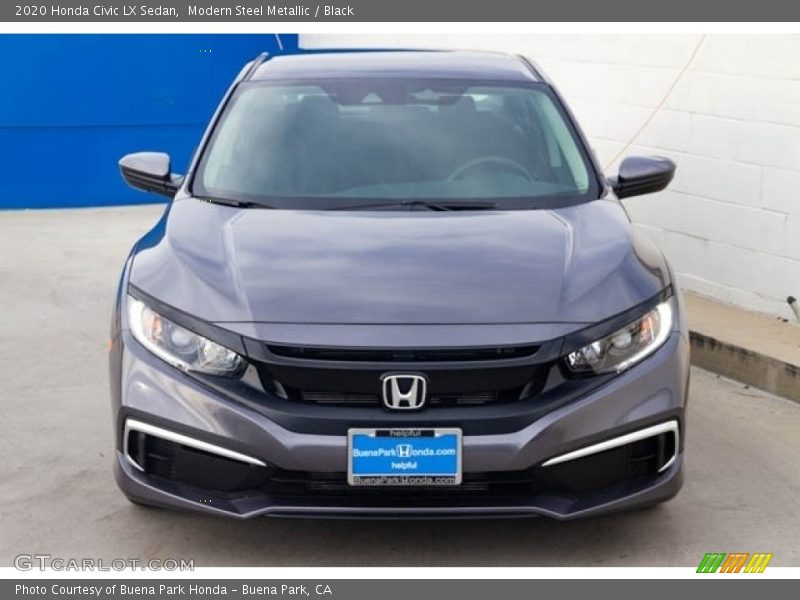 Modern Steel Metallic / Black 2020 Honda Civic LX Sedan