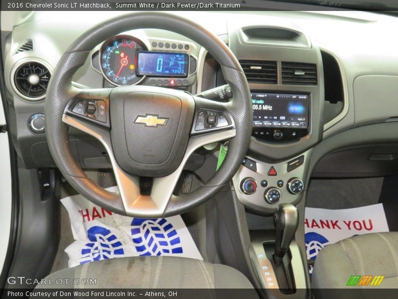 Summit White / Dark Pewter/Dark Titanium 2016 Chevrolet Sonic LT Hatchback