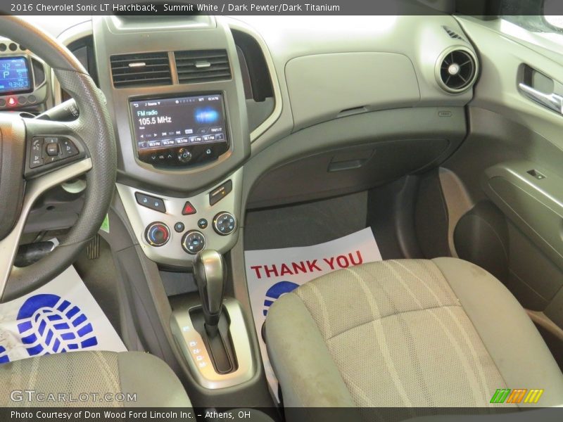 Summit White / Dark Pewter/Dark Titanium 2016 Chevrolet Sonic LT Hatchback
