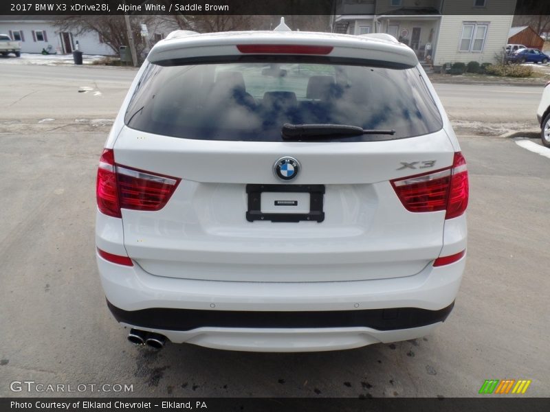 Alpine White / Saddle Brown 2017 BMW X3 xDrive28i