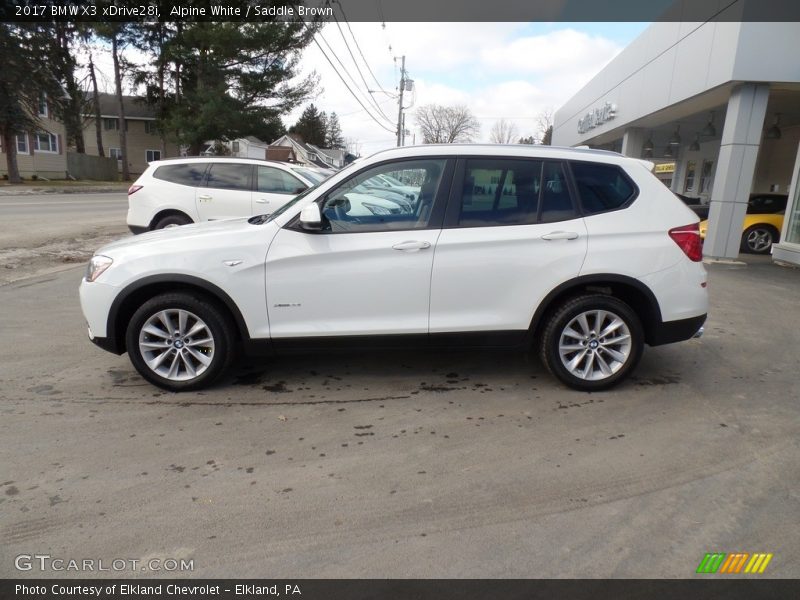 Alpine White / Saddle Brown 2017 BMW X3 xDrive28i