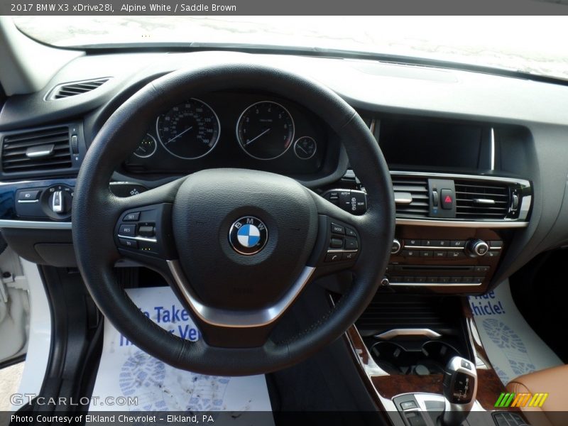 Alpine White / Saddle Brown 2017 BMW X3 xDrive28i