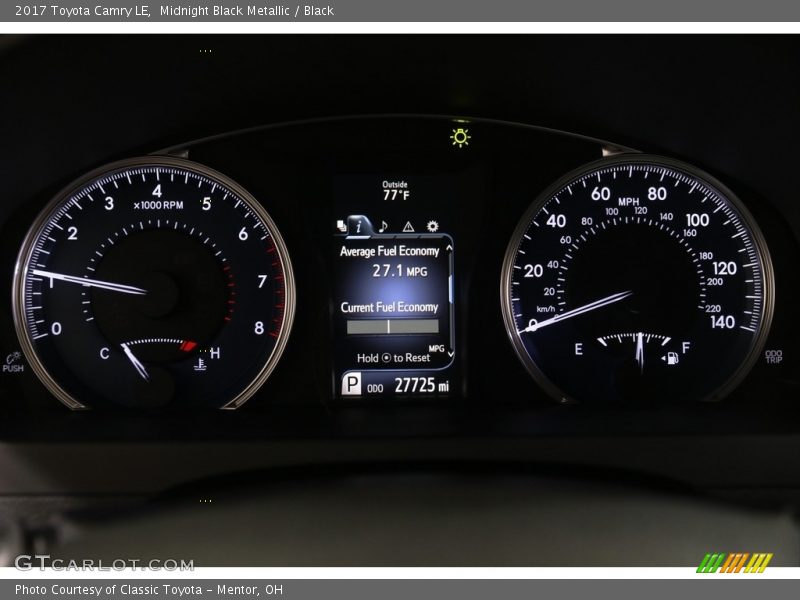 Midnight Black Metallic / Black 2017 Toyota Camry LE
