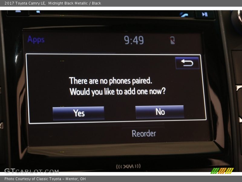 Midnight Black Metallic / Black 2017 Toyota Camry LE