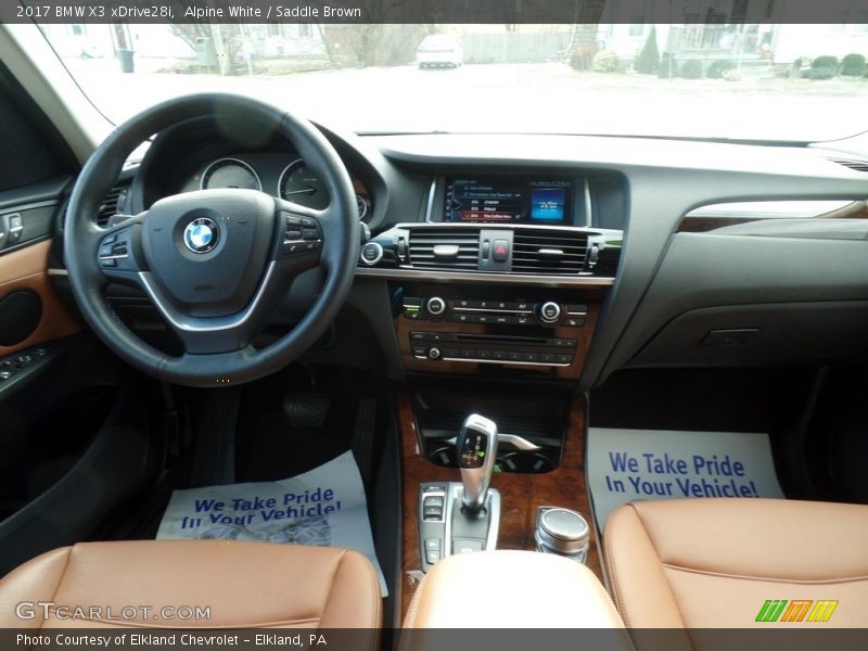 Alpine White / Saddle Brown 2017 BMW X3 xDrive28i