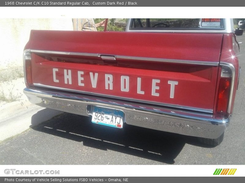 Custom Dark Red / Black 1968 Chevrolet C/K C10 Standard Regular Cab