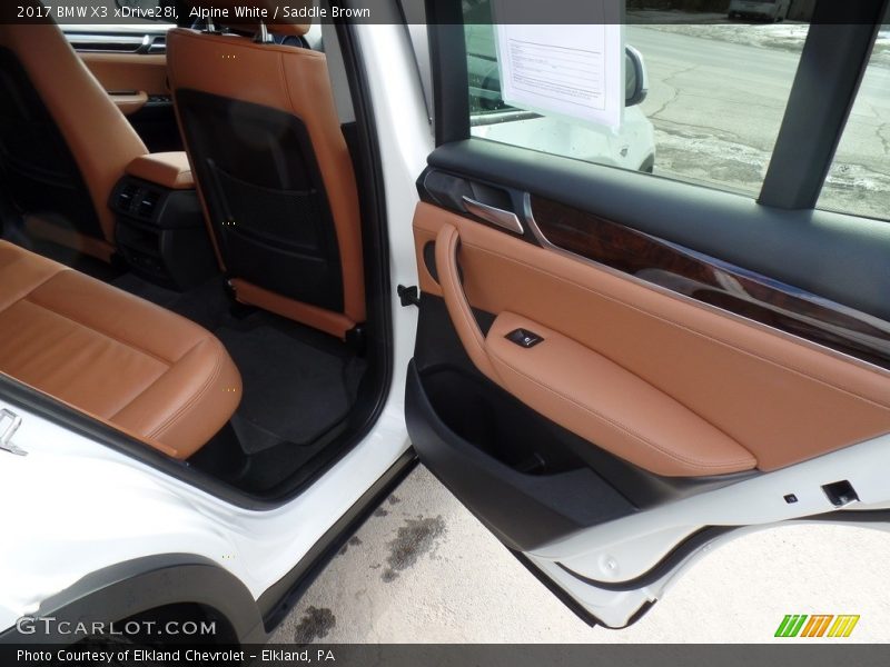 Alpine White / Saddle Brown 2017 BMW X3 xDrive28i