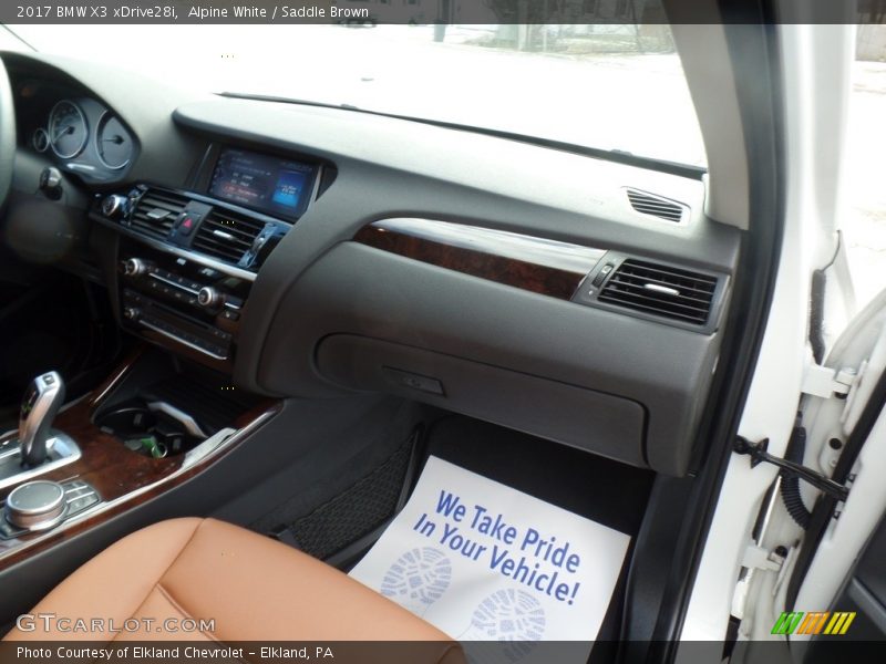 Alpine White / Saddle Brown 2017 BMW X3 xDrive28i
