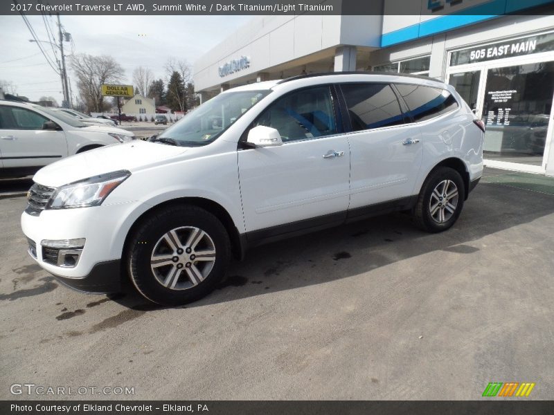 Summit White / Dark Titanium/Light Titanium 2017 Chevrolet Traverse LT AWD