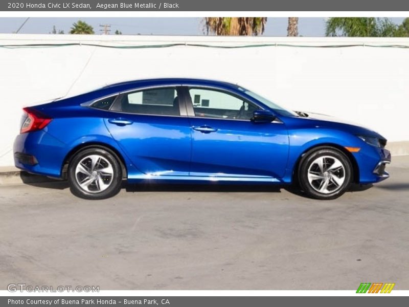 Aegean Blue Metallic / Black 2020 Honda Civic LX Sedan