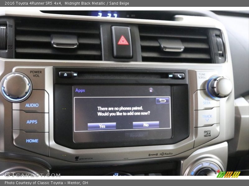 Midnight Black Metallic / Sand Beige 2016 Toyota 4Runner SR5 4x4