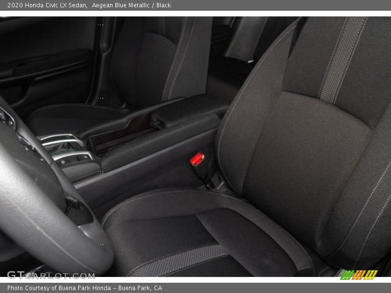 Aegean Blue Metallic / Black 2020 Honda Civic LX Sedan