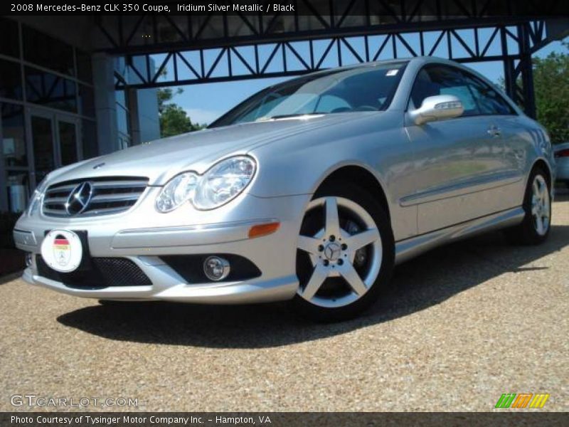Iridium Silver Metallic / Black 2008 Mercedes-Benz CLK 350 Coupe