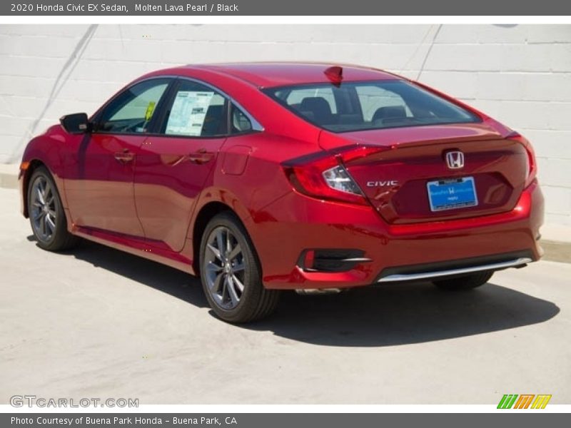Molten Lava Pearl / Black 2020 Honda Civic EX Sedan