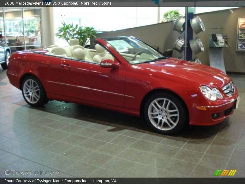 Mars Red / Stone 2008 Mercedes-Benz CLK 350 Cabriolet