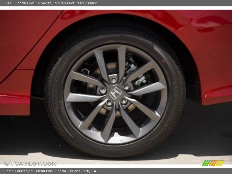 Molten Lava Pearl / Black 2020 Honda Civic EX Sedan