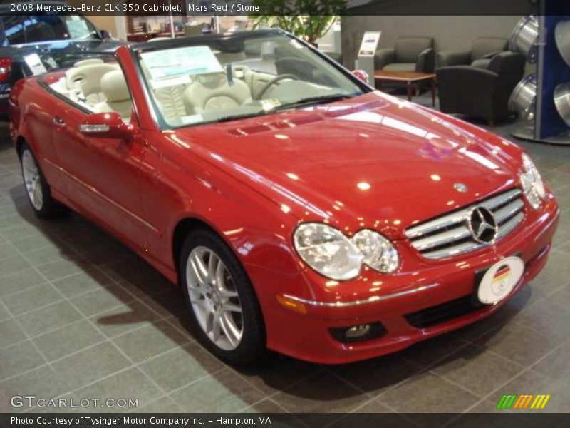Mars Red / Stone 2008 Mercedes-Benz CLK 350 Cabriolet