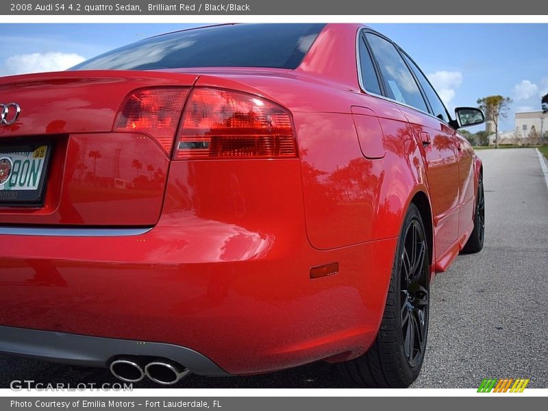 Brilliant Red / Black/Black 2008 Audi S4 4.2 quattro Sedan