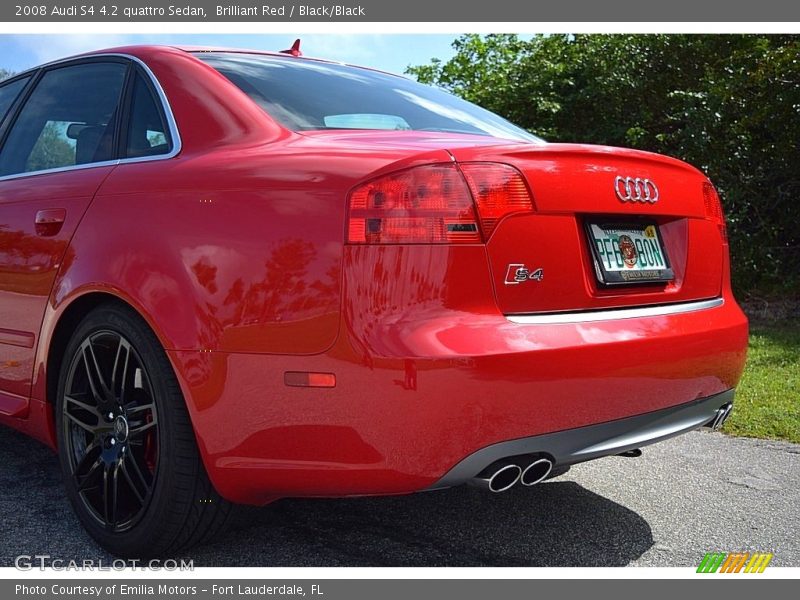 Brilliant Red / Black/Black 2008 Audi S4 4.2 quattro Sedan