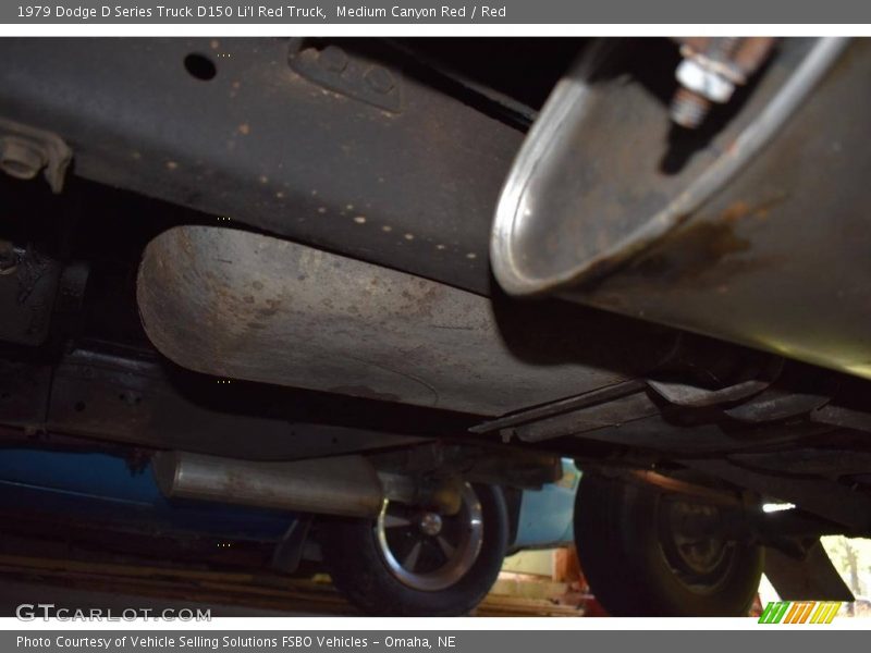 Undercarriage of 1979 D Series Truck D150 Li'l Red Truck