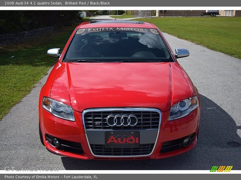 Brilliant Red / Black/Black 2008 Audi S4 4.2 quattro Sedan