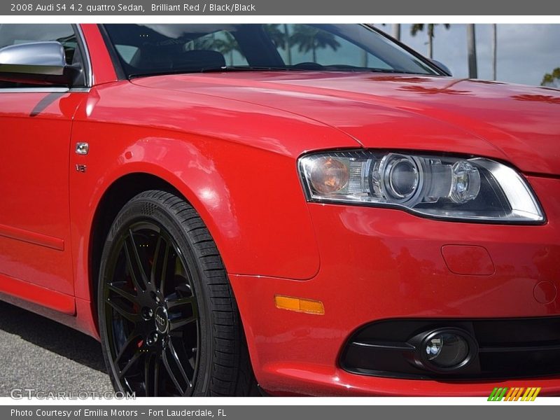 Brilliant Red / Black/Black 2008 Audi S4 4.2 quattro Sedan