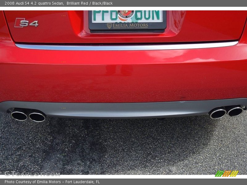 Brilliant Red / Black/Black 2008 Audi S4 4.2 quattro Sedan