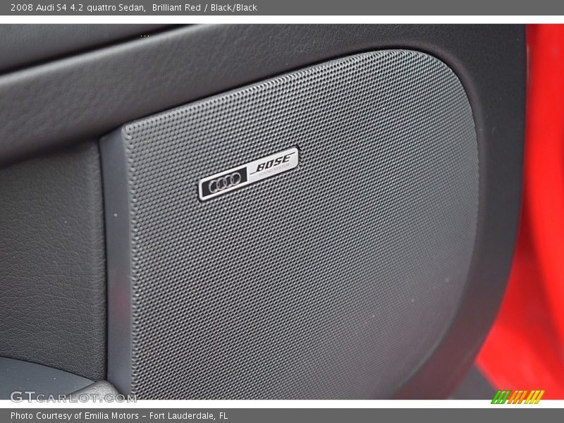 Brilliant Red / Black/Black 2008 Audi S4 4.2 quattro Sedan