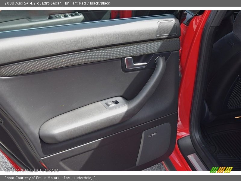 Brilliant Red / Black/Black 2008 Audi S4 4.2 quattro Sedan