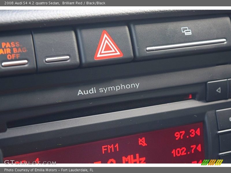 Brilliant Red / Black/Black 2008 Audi S4 4.2 quattro Sedan