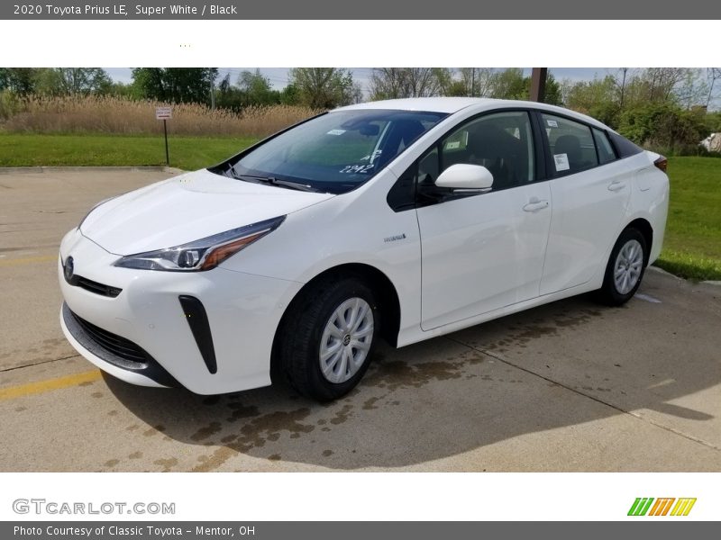 Super White / Black 2020 Toyota Prius LE