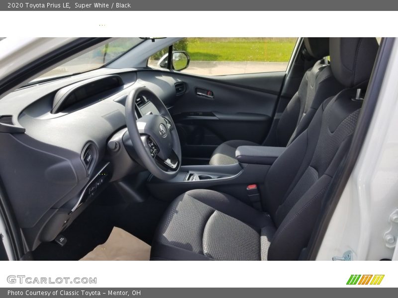 Super White / Black 2020 Toyota Prius LE