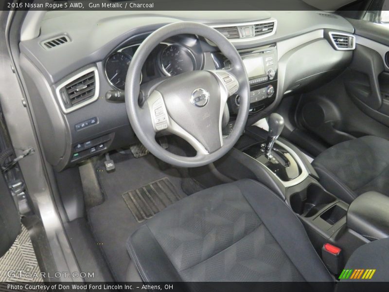 Gun Metallic / Charcoal 2016 Nissan Rogue S AWD