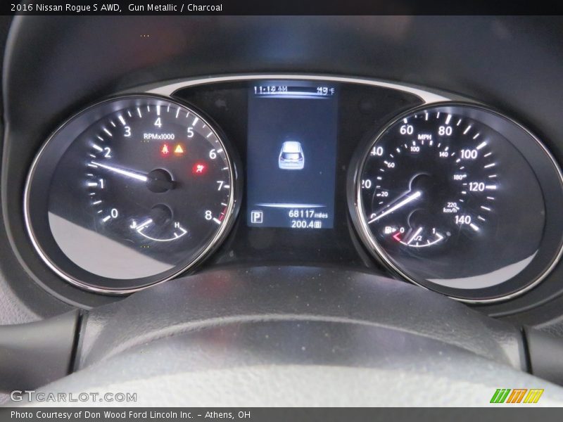 Gun Metallic / Charcoal 2016 Nissan Rogue S AWD
