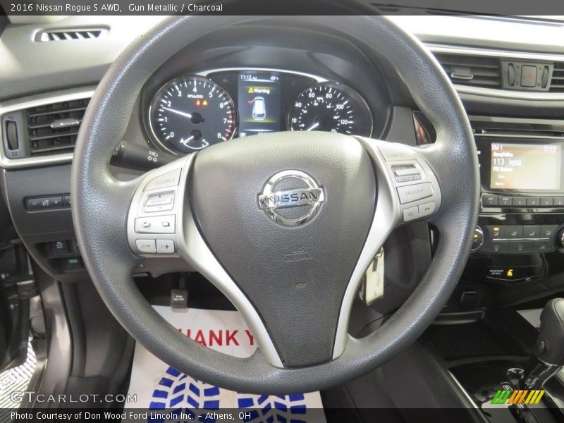 Gun Metallic / Charcoal 2016 Nissan Rogue S AWD