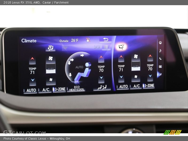 Caviar / Parchment 2018 Lexus RX 350L AWD