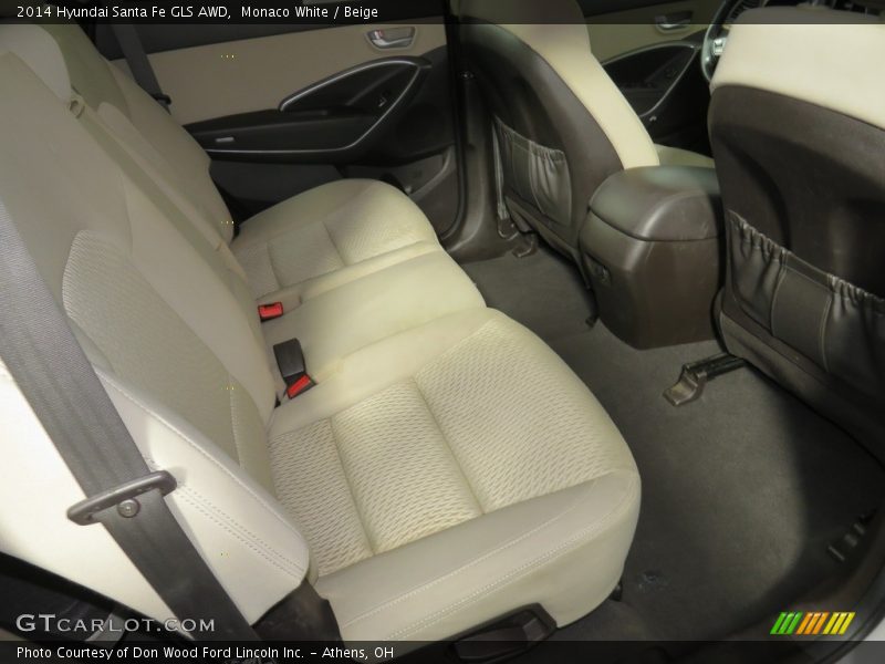 Monaco White / Beige 2014 Hyundai Santa Fe GLS AWD
