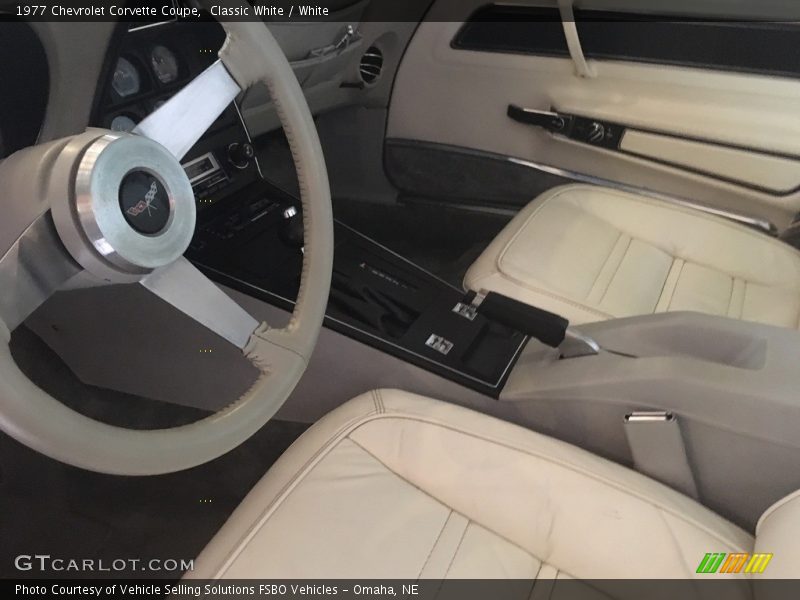 Classic White / White 1977 Chevrolet Corvette Coupe