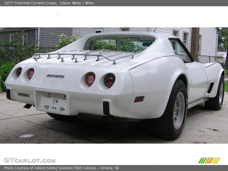 Classic White / White 1977 Chevrolet Corvette Coupe