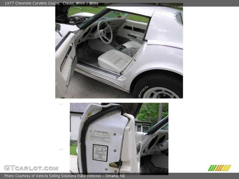Classic White / White 1977 Chevrolet Corvette Coupe