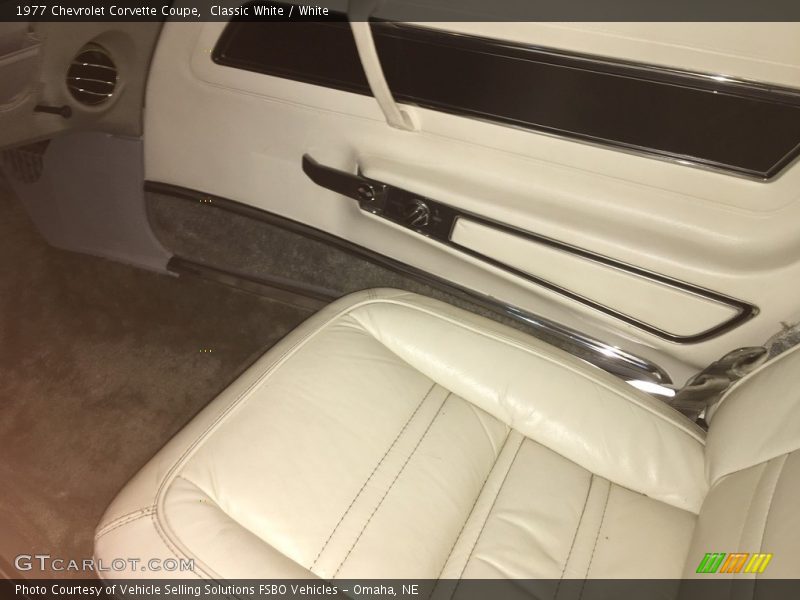 Classic White / White 1977 Chevrolet Corvette Coupe