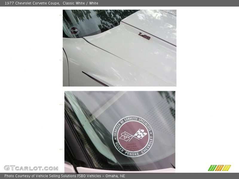 Classic White / White 1977 Chevrolet Corvette Coupe