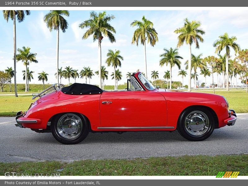 Ruby / Black 1964 Porsche 356 SC Convertible