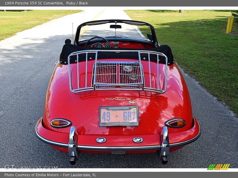 Ruby / Black 1964 Porsche 356 SC Convertible